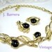 Necklace Earrings Rhinestone Gold tone Granada by Barrera