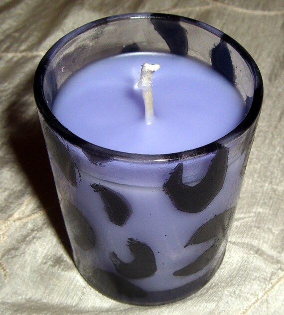 Candles Leopard Print Votive's Purple Leopard Print