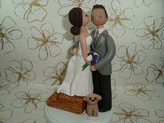  Wedding  Cake  Topper  Custom Short  Bride  and Tall  Groom  by 