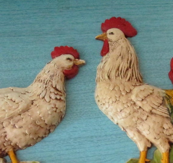 Vintage Wall Decor Chicken And Rooster 0514