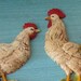 Vintage Wall Decor Chicken and Rooster