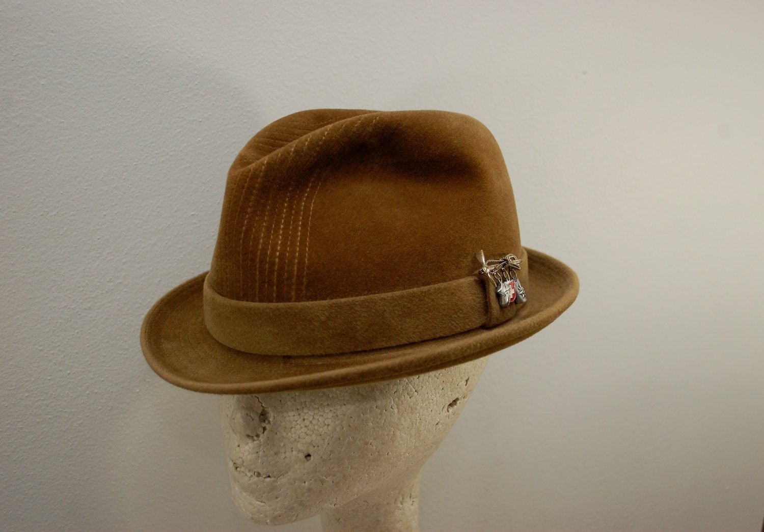 Vintage BORSALINO Mens Hat Made In Italy Sz. 7 1/8