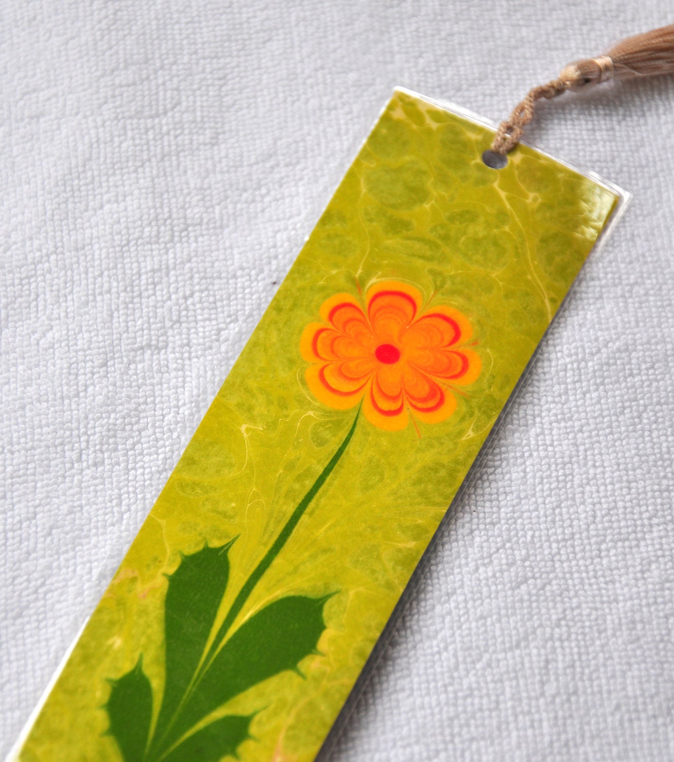 Marbled Bookmark Handmade Bookmark Marble Art by