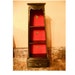 Vintage retro shelf black red gold wash upcycled revamped drawer wall table knickknack shabby