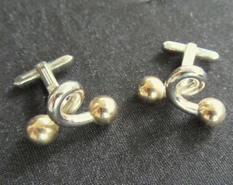 Ball and Knot Mod Cufflinks Hickock - Vintage Antique
