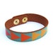 Leather Bracelet - Geometric triangles design