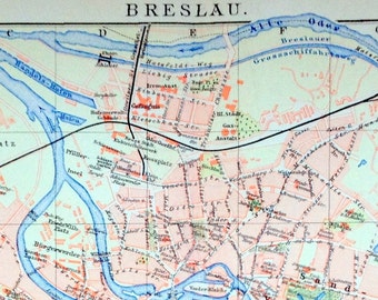 City map Wroclaw Poland CDR