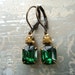 Victorian Earrings - Petite Crystal Earrings - Downton Abbey Jewelry - Emerald Green Jewellery - REGENCY Emerald
