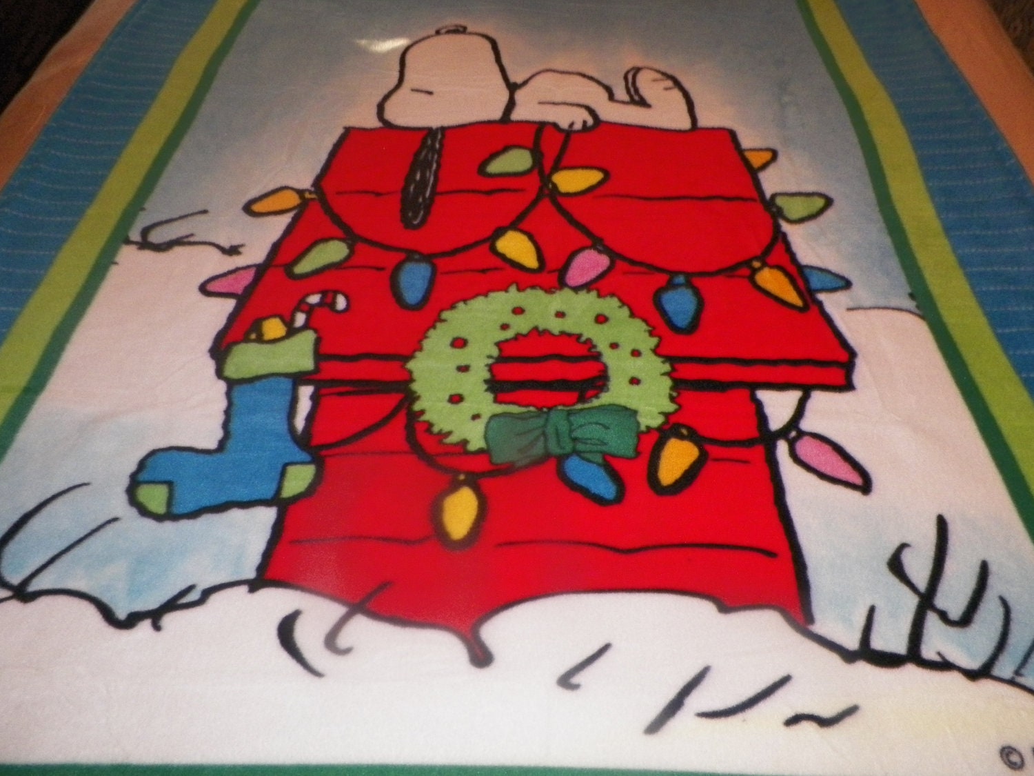 Snoopy Christmas Fleece Throw Blanket