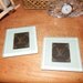 Louis Vuitton glass block coasters - OOAK upcycled by Posh Rock Vintage