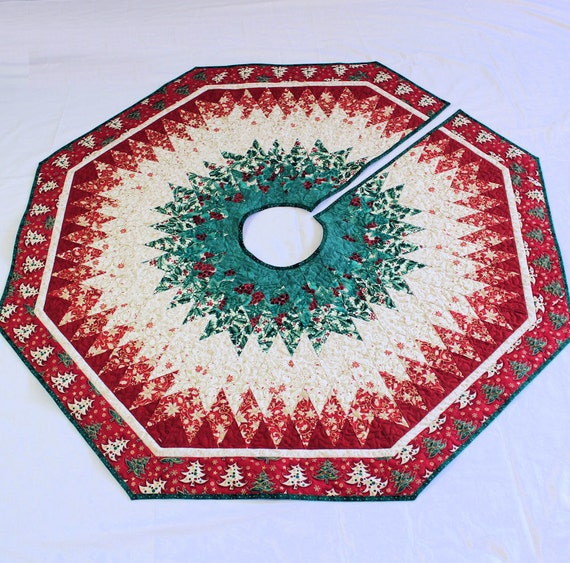 Diamonds Christmas Tree Skirt Quilt