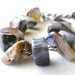 Chunky Black and Brown Bracelet, Montana Agate Bracelet, Bold Bracelet