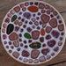 Reserved for ELLE Emme - Mosaic Round Inlaid tile Tray Midcentury Hand Crafted 7" Diameter