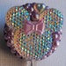 Minnie Mouse Glittery Silhouette Vintage Zipper ID Badge Reel