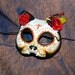 Cat Mask Day of the Dead Mask Dia de Los Muertos Kitty