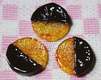 5 pcs - Orangette cabochons (A124)