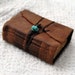 The Thought Planter - Small Rustic Brown Leather Notebook with Tea-Stained Pages