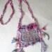 little rustic handknit hemp treasure bag - lady of the little wildflowers