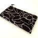 Coin Purse, Smart phone case, mini make-up case, eye glass case, epi pen case, insulin case. Black with white corduroy detail.