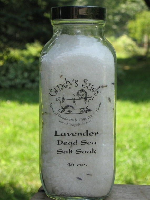 Lavender Dead Sea Salt Soak All Natural Handmade by CindysSuds
