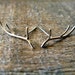 Antler Earrings in Sterling Silver