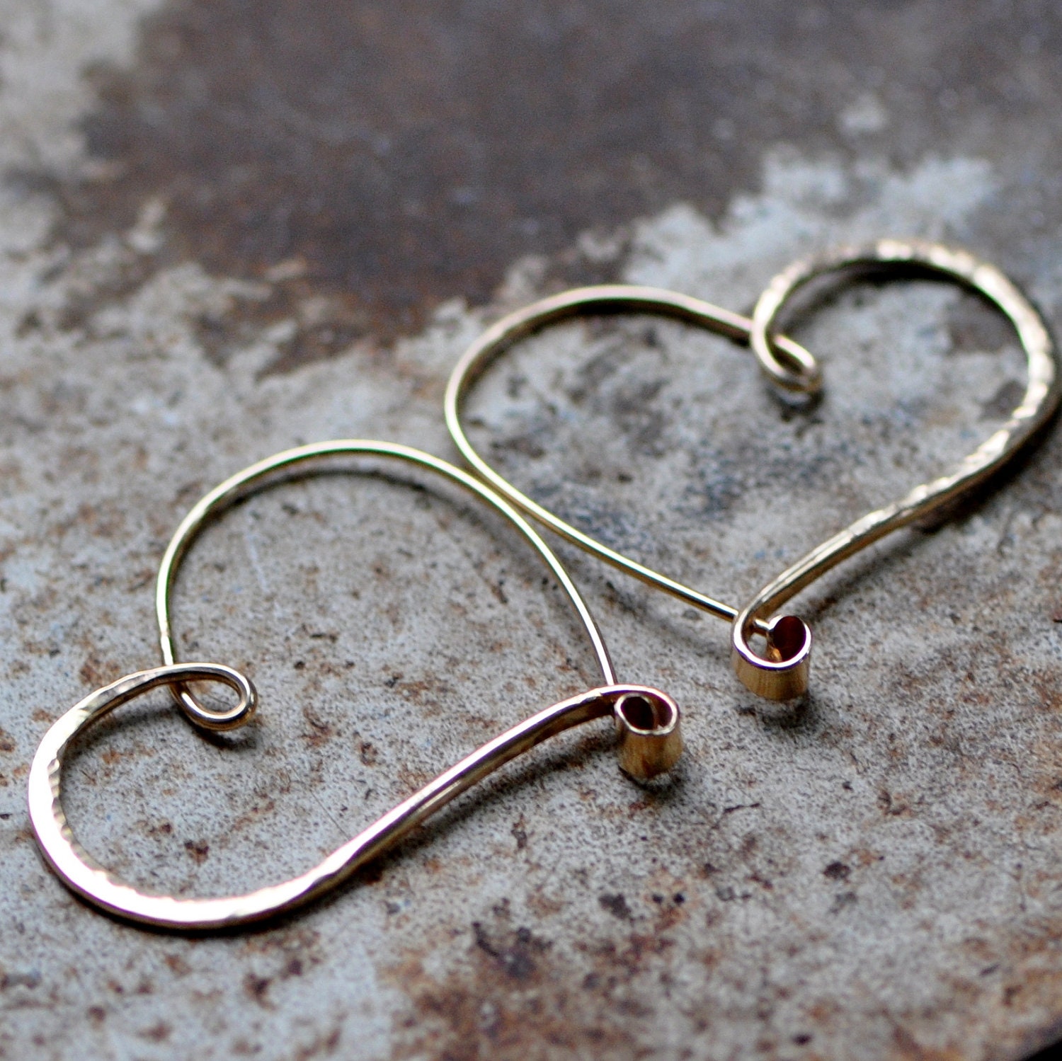 14k gold heart hoop earrings solid 14k gold hoops medium to