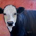 Large Portrait Painting Louise Cow Art 20x24 FRAMED Original Oil Canvas Painting by Cheri Wollenberg - il_75x75.403475984_gi0b