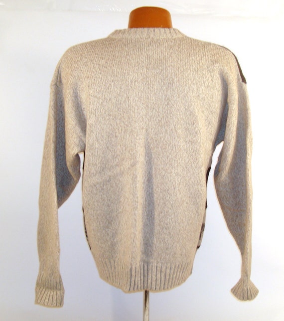Ugly Christmas Sweater Vintage Cardigan Eddie Bauer Wool L