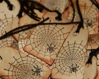 Black Spider Web Primitive Price Tags - 25