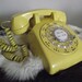 Sunny Yellow Vintage Rotary Phone