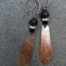 DUSK-handmade etched copper earrings