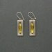 Scandinavian Modernist Earrings . Jorgen Jensen . Chartreuse Stones . Pewter .