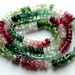 Afghan tourmaline smooth 3.5 rondelle- 4mm- 7 inch