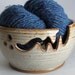 Bridges Pottery Yarn Bowl Knitting Bowl Creme seen in Vogue KNitting IN STOCK