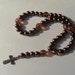 Lutheran Prayer Beads Brown Beads with Antique Copper Finish Cross