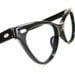 Vintage Black 50s Horn Rim Cateye Eyeglasses Frame France
