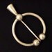 Vintage Swedish Silver Penannular Cloak Pin, Signed