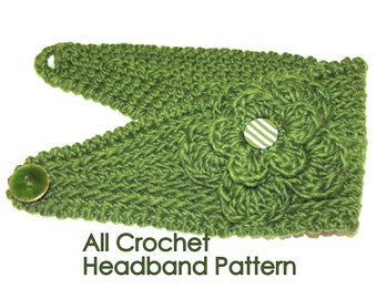 PATTERN - Fast Crochet Headband Kayla Bulky Weight Yarn Two Sizes
