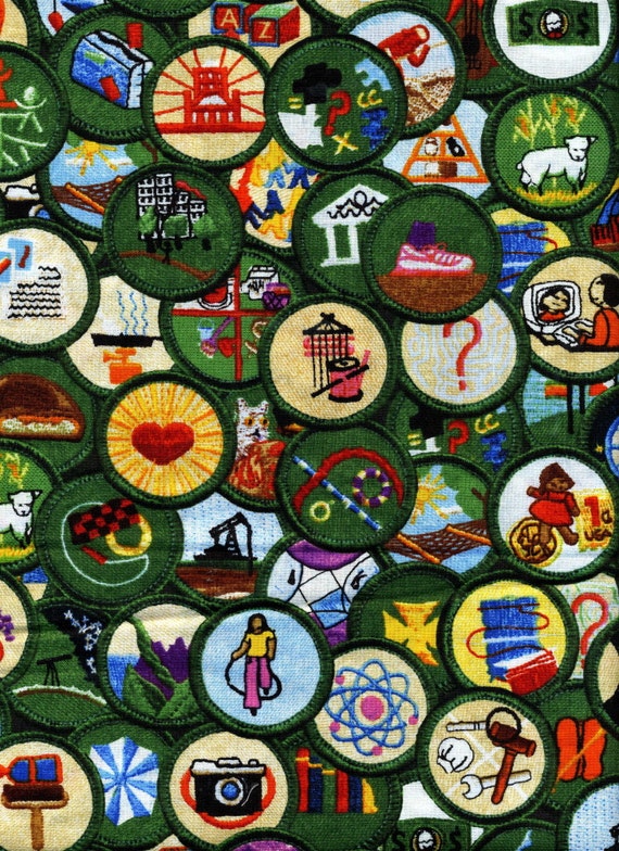 Girl Scout Badge Quilting Fabric by Robert Kaufman Destash
