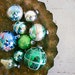 Vintage Christmas Ornaments - Blue and Green Mercury Glass Mixed Lot