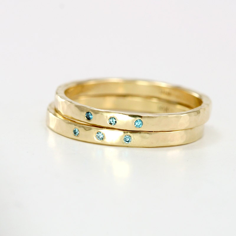 Diamond And 14k Gold Wedding Band Hammered By MelanieCaseyJewelry   Il Fullxfull.363065964 1l8x 