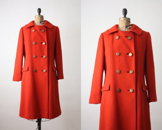 1960s wool pumpkin coat