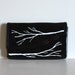 VINTAGE black convertible PURSE with hand painted branches - Grow