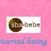 special listing for Jenny weaver