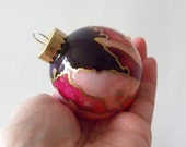 Modern Hand Painted Glass Ornament