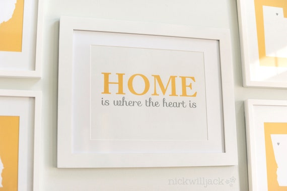Printable 'Home is where the heart is' Print Il_570xn