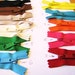 SALE Ten 12 inch Handbag YKK zippers - pick your own black, brown, beige, vanilla, green, bright aqua, yellow, turquoise, orange, pink, red