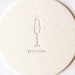 Let's Toast Champagne Letterpress Coasters. Set of 10