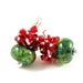 Christmas Earrings, Red Green Earrings, Holiday Earrings, Green Boro Lampwork Earrings, Holiday Jewelry, Christmas Jewelry - Christmas Carol