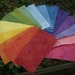 Whopper Rainbow Felt Skinny Stack with 16 Colors--Wool Rayon Felt--4 by 8 Inches--Plant Dyed